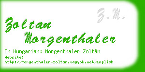 zoltan morgenthaler business card